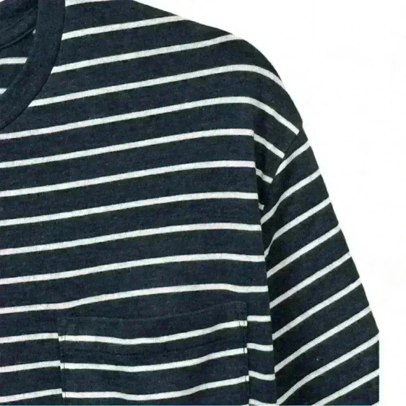 J. Crew Men's XL Blue Striped Slim Fit T-Shirt Crew Neck - Picture 2 of 6